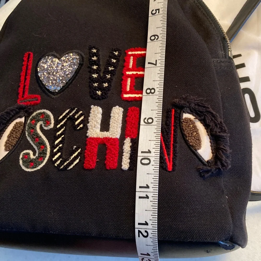 Love Moschino Black Backpack with Multicolor Logo - Picture 6 of 9